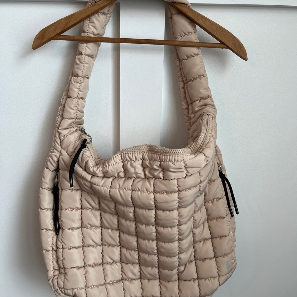 Free People Movement Cream Quilted Carry All Bag